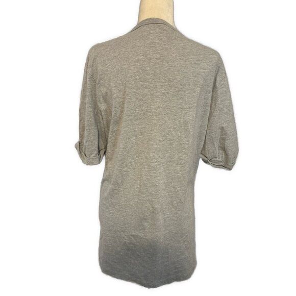 Emma Sam Gray Black Lace Up Oversized Short Sleeve Top T Shirt Cotton Small $108 - Picture 2 of 5